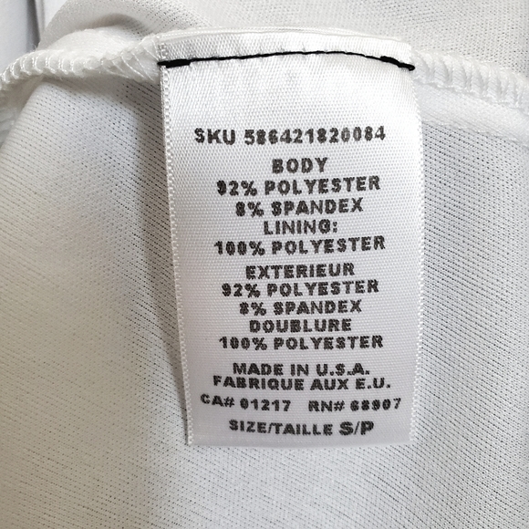 90s Vintage: Le Chateau Black & White floral dress - Picture 7 of 8